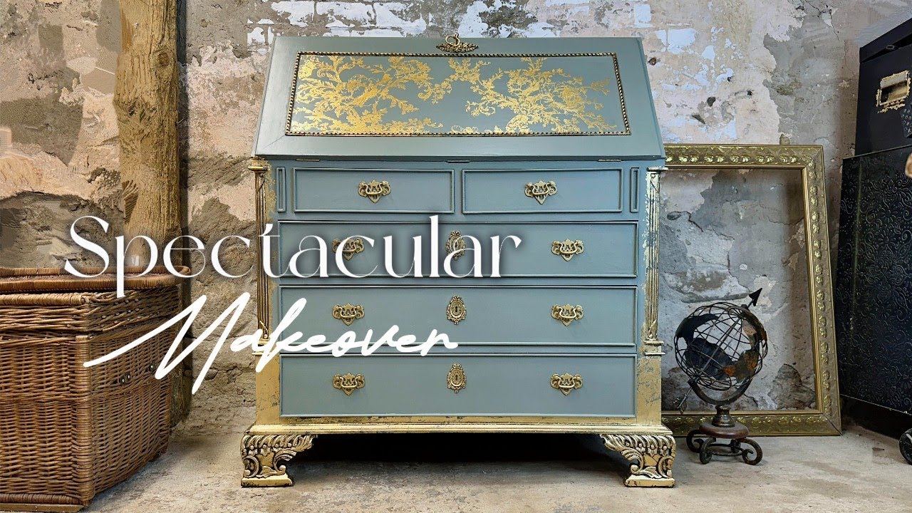Must See Furniture Makeover Using Foil Transfers, Moulds and More By Redesign!