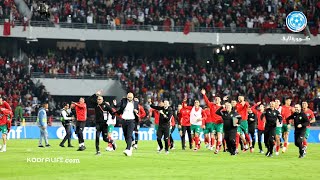فرحة هستيرية لوليد الركراكي و لقحع و باقي لاعبي المنتخب المغربي بعد فوز تاريخي على منتخب البرازيل