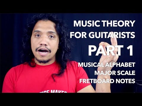 PART 1 Music Theory for Guitarists | Musical Alphabet - Major Scale - Fretboard Notes