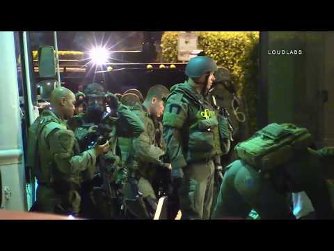 Barricaded Suspect / Bell Gardens   RAW FOOTAGE