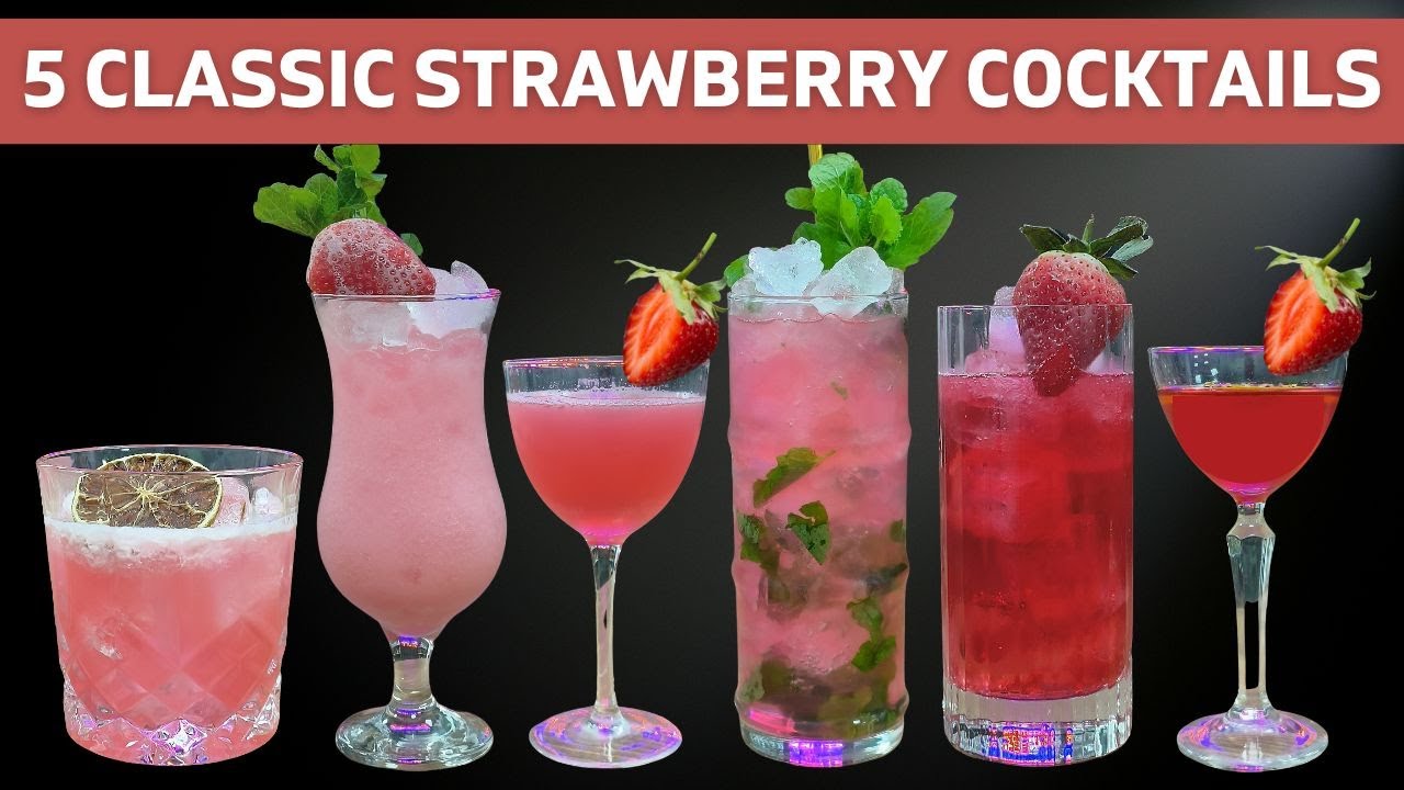 5 Classic STRAWBERRY Cocktail Recipes