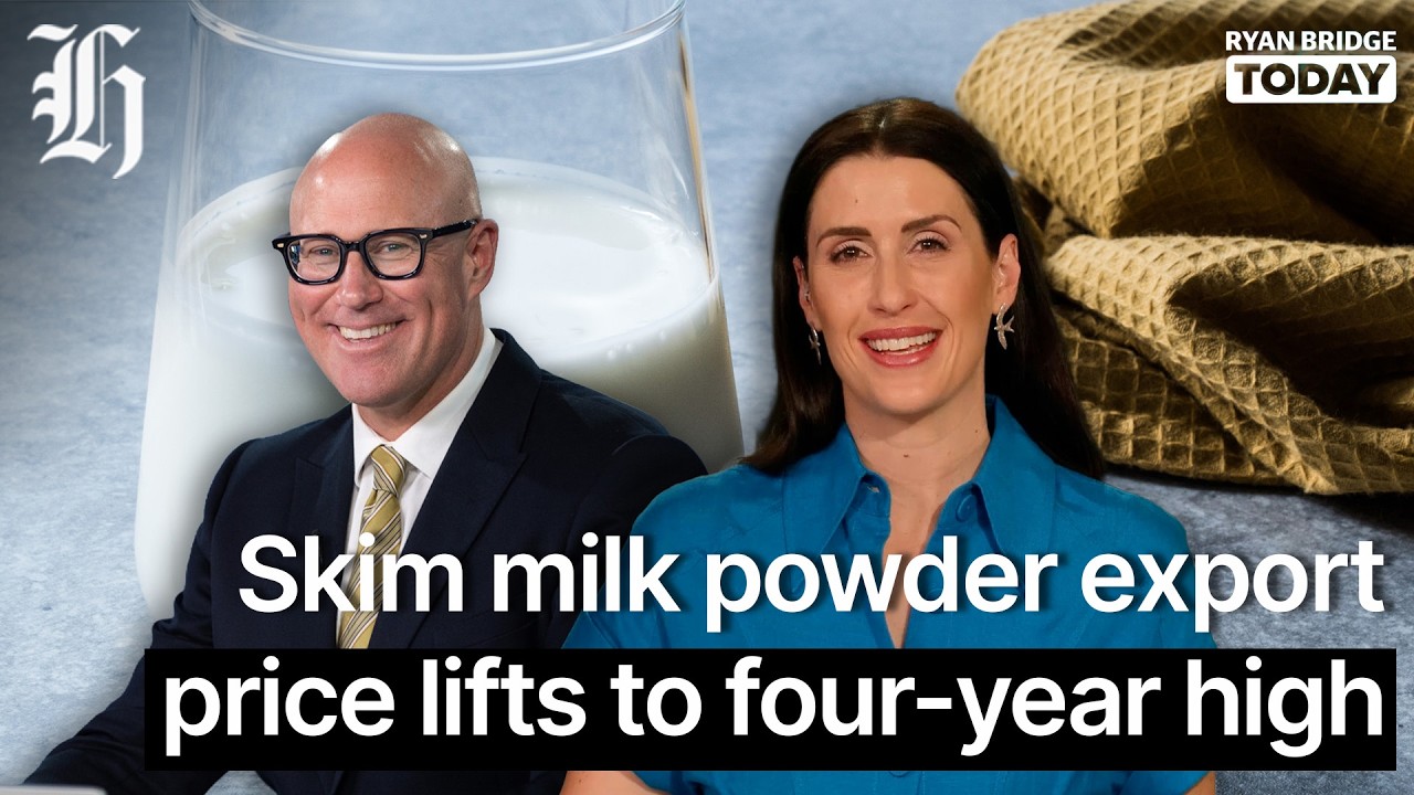 More gains! Skim milk powder export price lifts to four-year high | Ryan Bridge TODAY