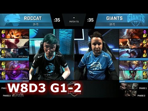 GIANTS vs ROCCAT | Game 2 S7 EU LCS Spring 2017 Week 8 Day 3 | GIA vs ROC G2 W8D3