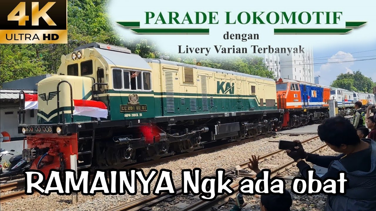 Ramainya pawai PARADE LOKOMOTIF livery terbanyak si SURABAYA