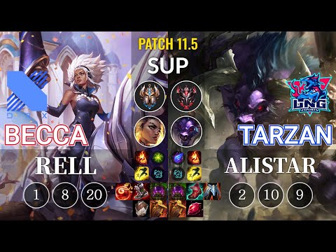 DRX Becca Rell vs LNG Tarzan Alistar Sup - KR Patch 11.5