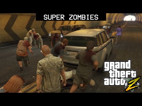 GTA 5 Zombie Infection Mod | SUPER ZOMBIES | Military and Police vs Zombie Horde.