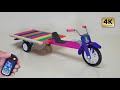 How To Make Tuk Tuk Auto Rickshaw At Home DC Motor Cycle Rickshaw