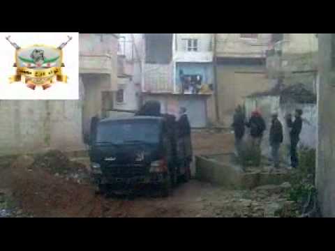 استهداف نقاط تمركز قوات النظام في كتيبة الهندسة في الرستن في ريف حمص الشمالي بواسطة رشاش 14من قبل لواء درع محمد