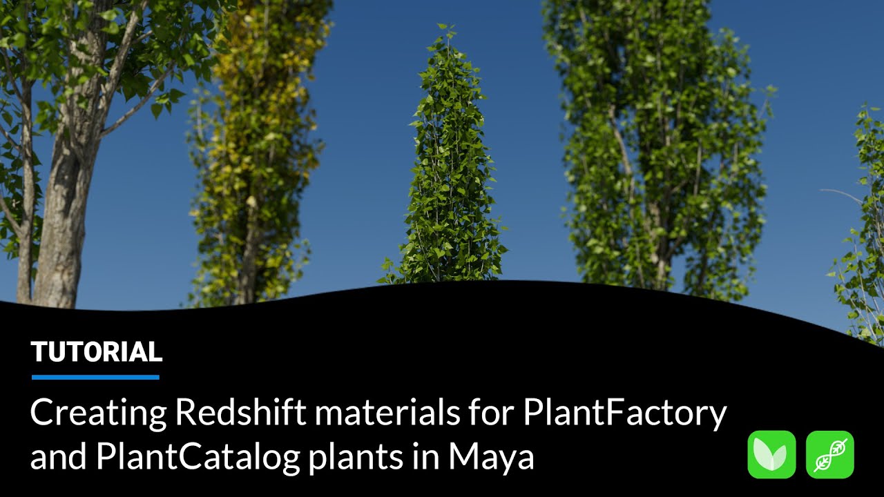 Creating Redshift materials for PlantFactory and PlantCatalog plants in Maya 