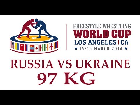 Russia vs. Ukraine - 97kg Belonovskiy vs Oliinyk - 2014 Freestyle Wrestling World Cup