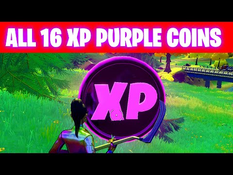 All PURPLE XP COINS LOCATIONS IN FORTNITE SEASON 4 Chapter 2 (WEEK1-8)