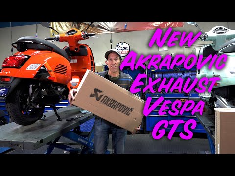 New Akrapovic Exhaust Pipe for 2023 Vespa GTS HPE2