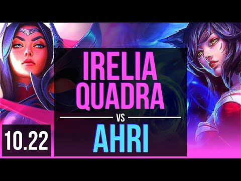 IRELIA vs AHRI (MID) | Quadra, 900+ games, 800.0K mastery, Dominating | KR Master | v10.22