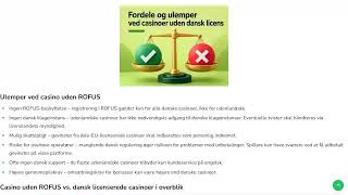 Bonusvilkår og betalingsmetoder på casinoer uden ROFUS