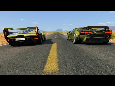 McLaren Sabre vs Hypercars Drag Race: Sian, Senna, Centenario, 911 Turbo S at Monument Valley