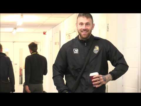 Notts players arrive for Hartlepool clash
