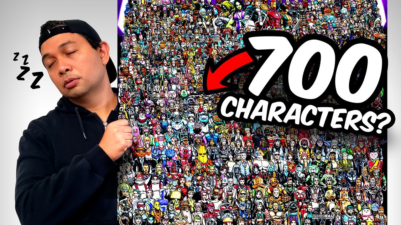 Drawing 700 FORTNITE CHARACTERS IN 100 HOURS STRAIGHT INSANE ART CHALLENGE!!!