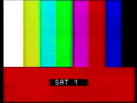 Programmansage Programmtafeln zum Sendeschluss + einige Minuten Testbild 15.11.1988 Sat.1