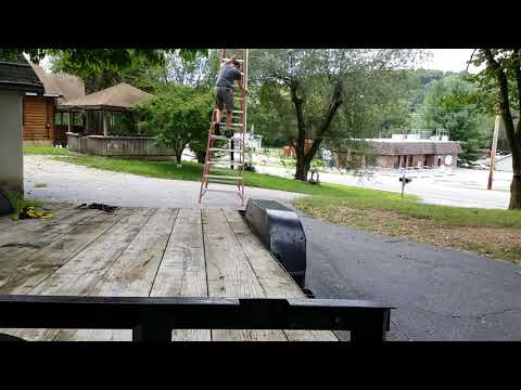 16 foot Ladder set up.
