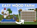 Minecraft Easy Tree Farm Tutorial - All Wood Types - AFK