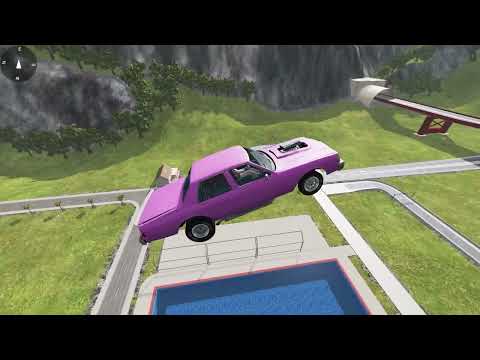 beamng car pool jump | cars crash | amazing car crash #3