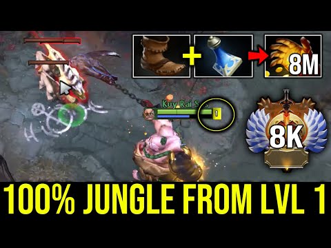100% He Jungle Pudge from Level 1 - 8Mins Midas Insane Raidboss
