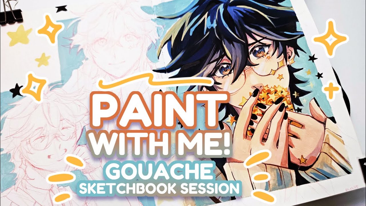 Paint With Me~ | Enjoying Gouache a little more!🙏