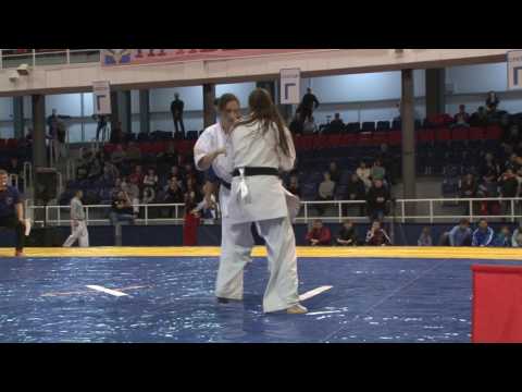 【新極真会】2016 All Russia Championship in Weight Categories women -60kg semifinal1 SHINKYOKUSHINKAI