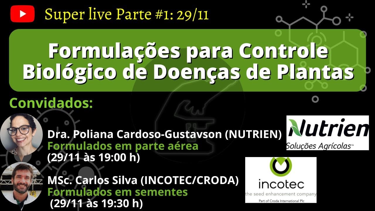 Formulações para Controle Biológico de Doenças de Plantas: parte aérea e sementes