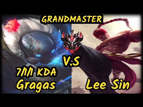 MRDS TynX (GRAGAS) vs LEE SIN - 7/1/1 KDA JUNGLE GAMEPLAY - EUW Ranked GRANDMASTER v9.6