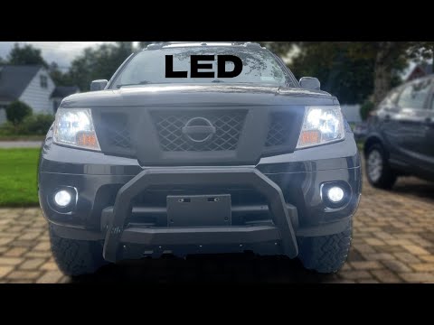How to install LED HEADLIGHTS ON NISSAN FRONTIER! Auxito LED headlight review!