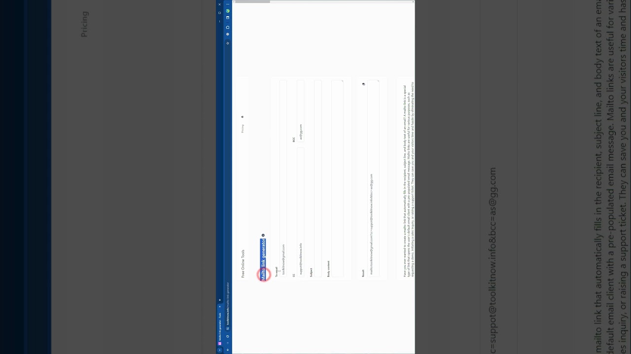 Mailto link generator Free on line tools #robot #artificialintelligence #technology #webtools