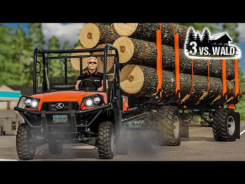 LS22 3 vs  Wald #13 - UNFALL beim HOLZTRANSPORT: Rungenwagen verunglückt - Simulator 22 Platinum