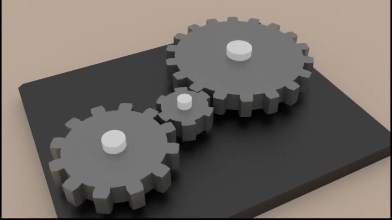 Simple gear train animation
