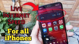 Data speed in notification panel in iPhone | Internet speed viewer in iPhone