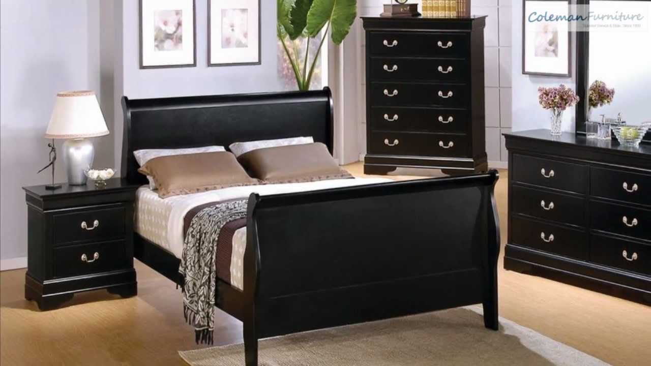 Louis Philippe Black II Sleigh Bedroom Set from Coaster | Coleman Furniture