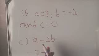Solve for a-2b given a=2 and b=-2