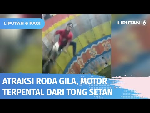 Atraksi Roda Gila, Joki Terjatuh di Tong Setan dan Sepeda Motornya Hantam Penonton | Liputan 6