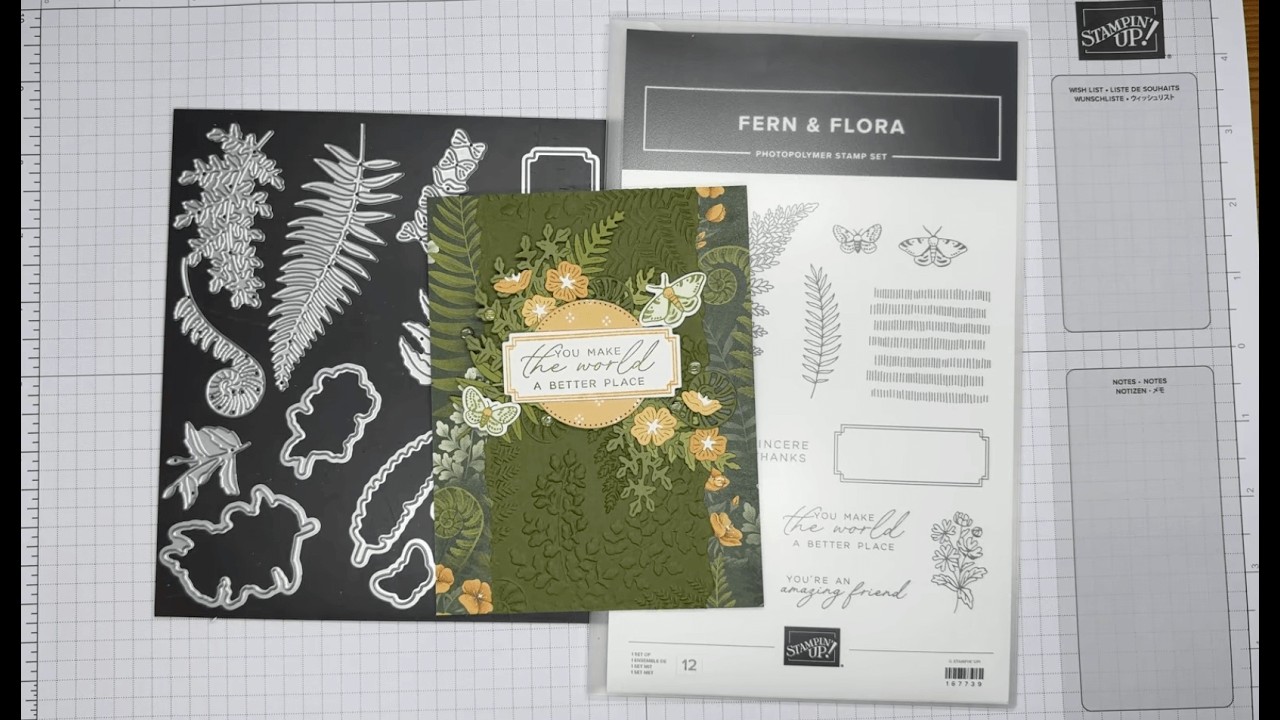 Video thumbnail for Stampin’ Up! Fern & Flora You Make The World A Better Place Card With Video Tutorial
