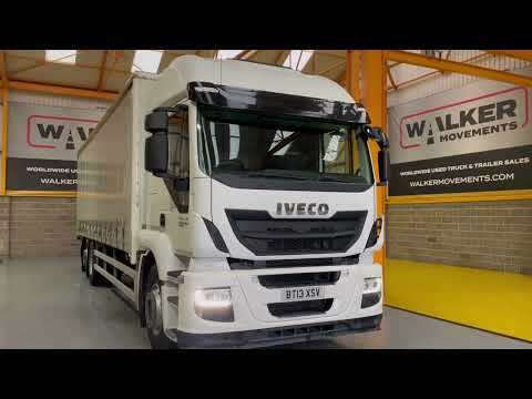 New In Stocklist For Sale: IVECO STRALIS 26 TONNE EURO 5, 6X2 CURTAINSIDER – 2013 – BT13 XSV