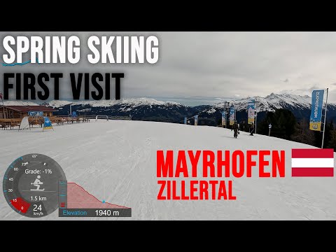 [4K] Skiing Mayrhofen Mountopolis, Spring Skiing - First Visit, Zillertal Austria, GoPro HERO11