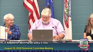 Personnel Committee Meeting - August 10, 2026