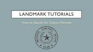 How to Search for Culvert Permits