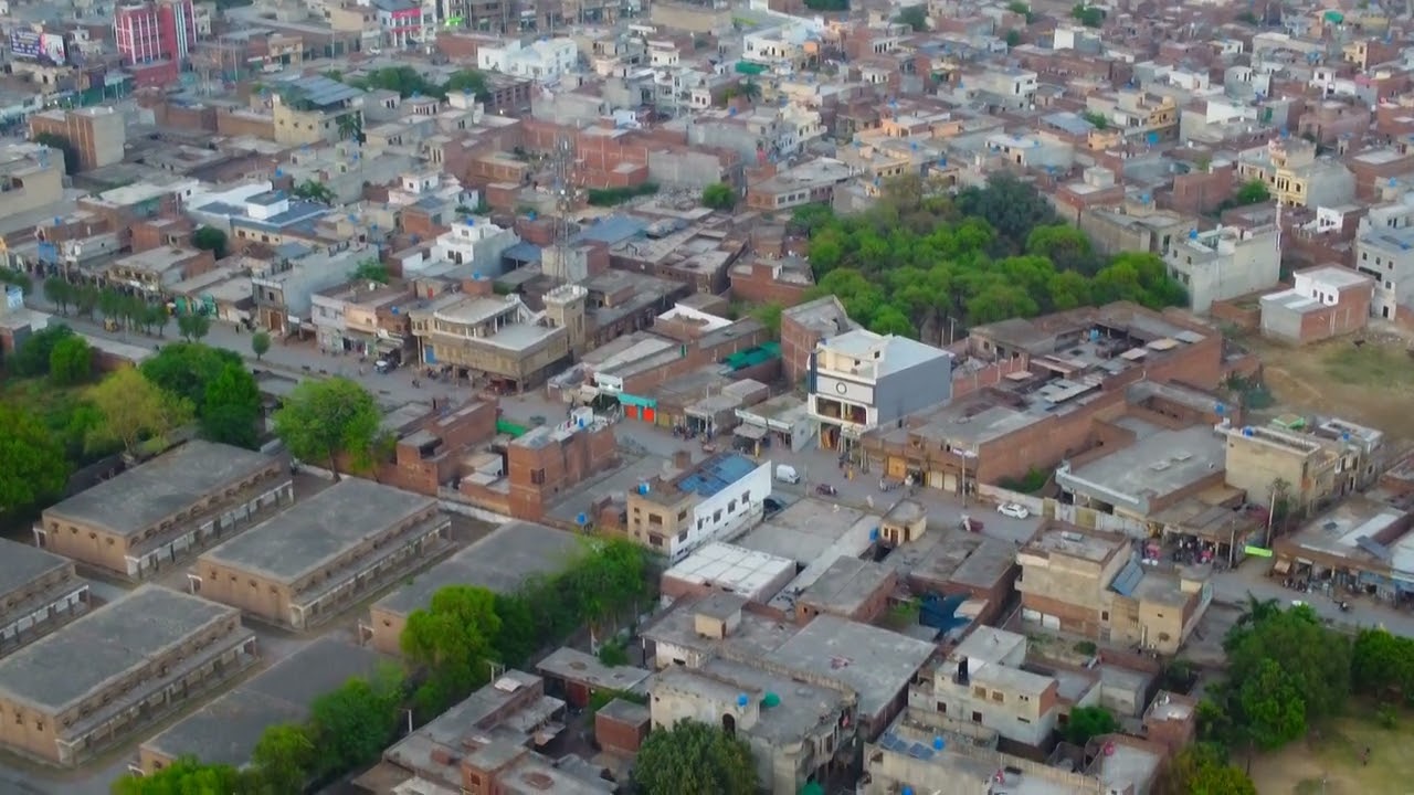 Daska City Punjab Pakistan 4k Drone Aerial view 