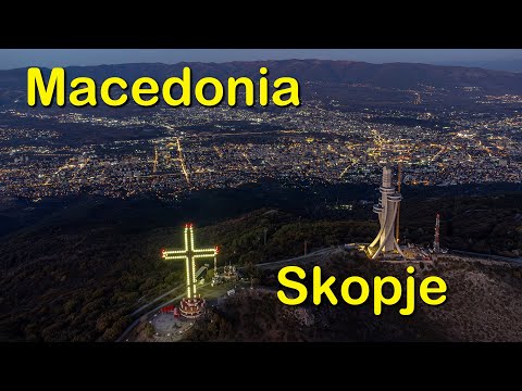 Skopje - Macedonia (Evening footage from Vodno Mountain)