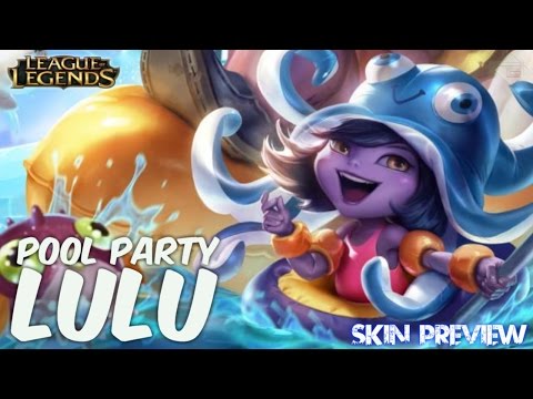 POOL PARTY LULU - Skin Preview Gameplay - League of Legends - 【PBE】
