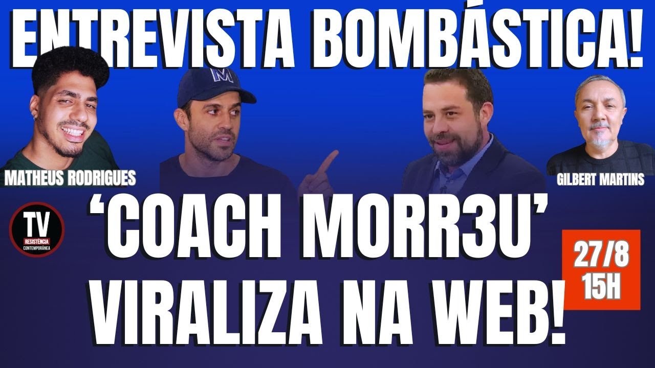 [AO VIVO] ENTREVISTA BOMBÁSTICA! BOULOS ESMAGA MARÇAL! 'COACH MORREU' VIRALIZA NA WEB (27/8/2024)