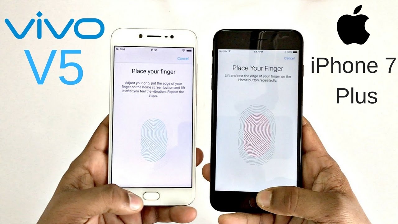Vivo V5 vs iPhone 7 Plus Fingerprint Scanner Speed Test! Which Is Faster?