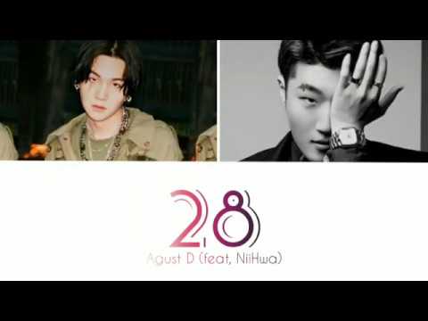Lyrics Agust D feat. NiiHWA - 28 Lyrics