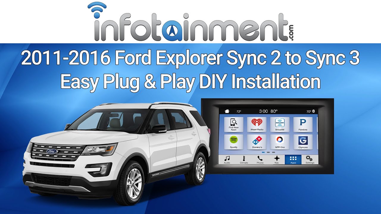 2011-2016 Ford Explorer MyFord Touch Sync 2 to Sync 3 with Apple CarPlay & Android Auto Upgrade!